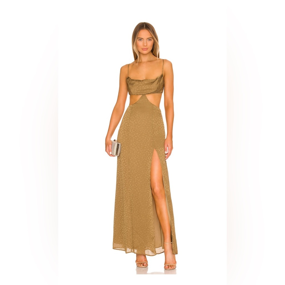 Lovers and Friends Jamey Maxi Dress in Gold